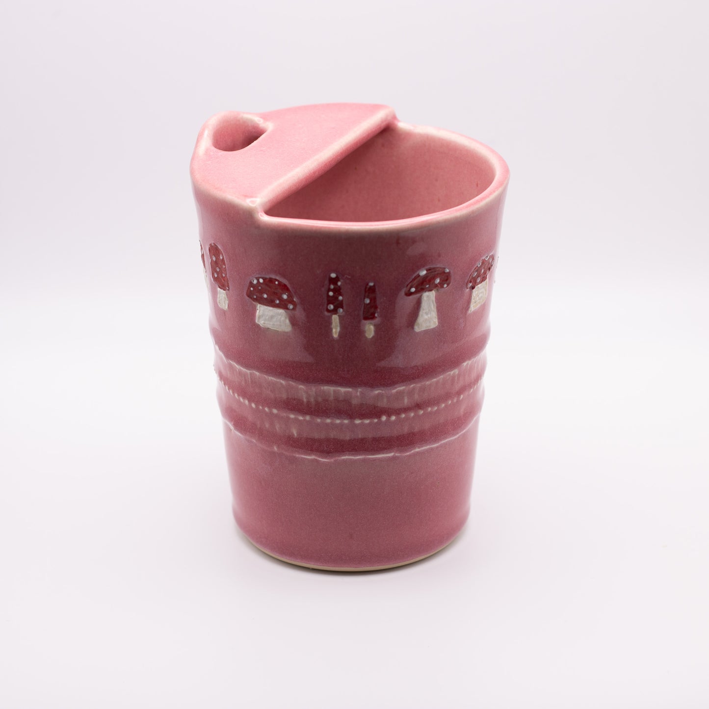 Travel Cup-Pink Mushrooms