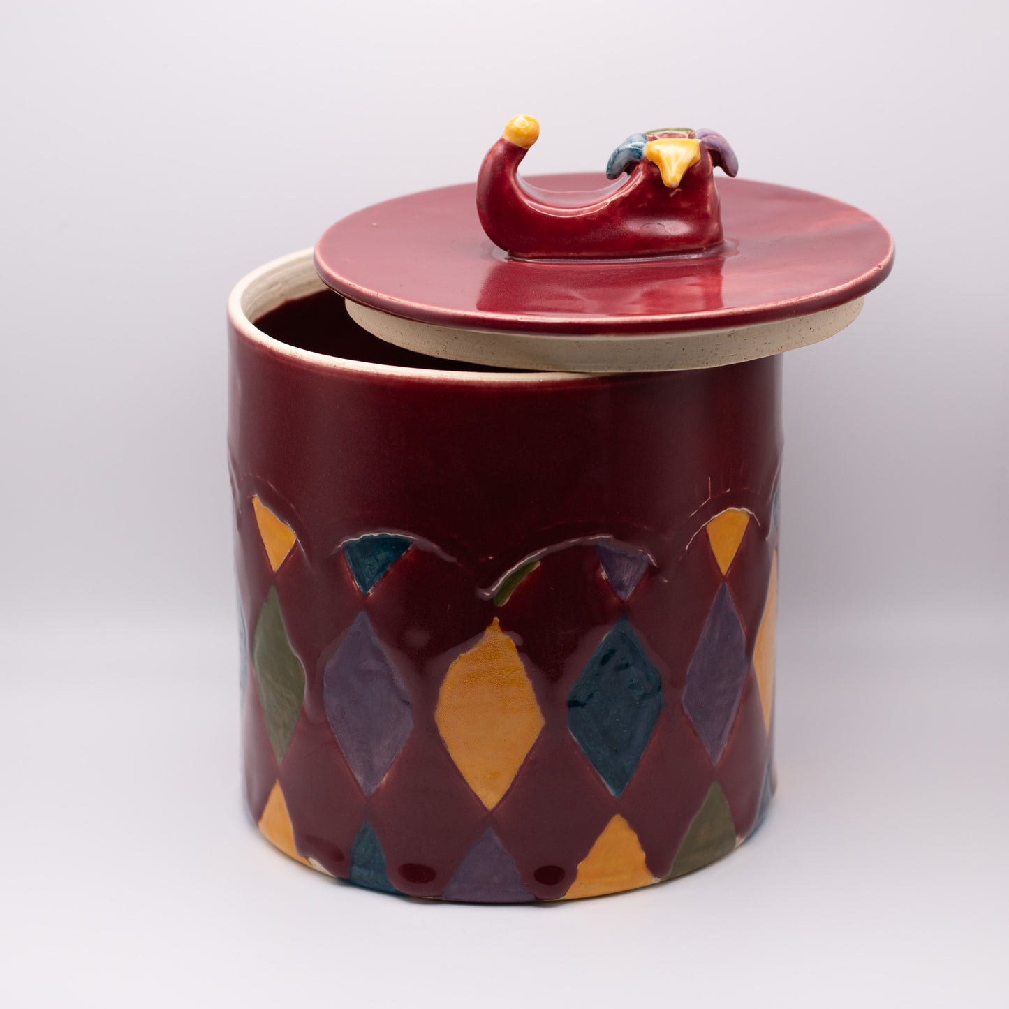 Harlequin Lidded Jar #1