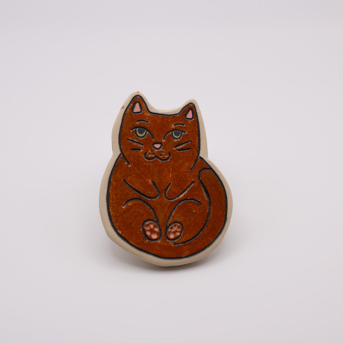 Cat Magnet- Dark Orange
