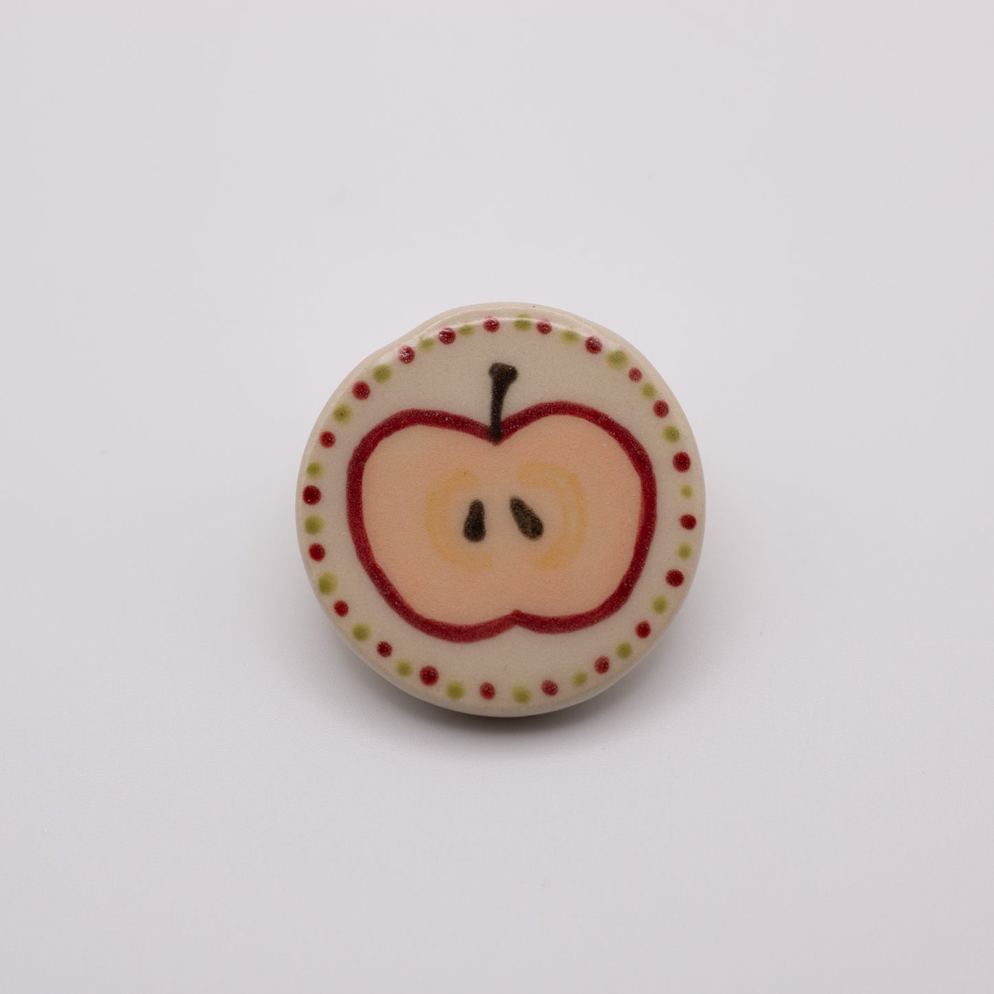Small Button Magnet- Apple