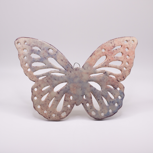 Pink, Blue, & Purple Ceramic Butterfly