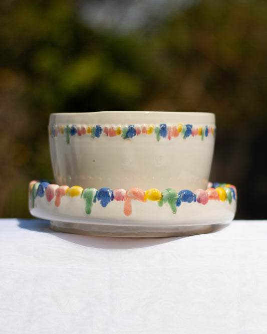 Rainbow Drip Planter Set