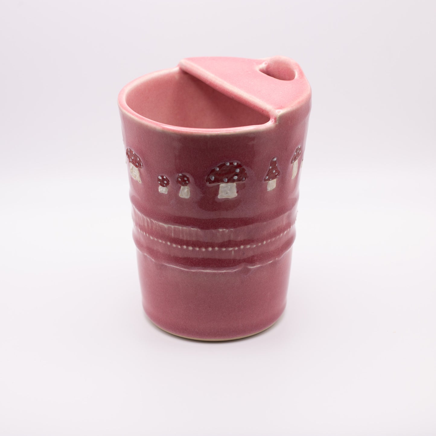 Travel Cup-Pink Mushrooms