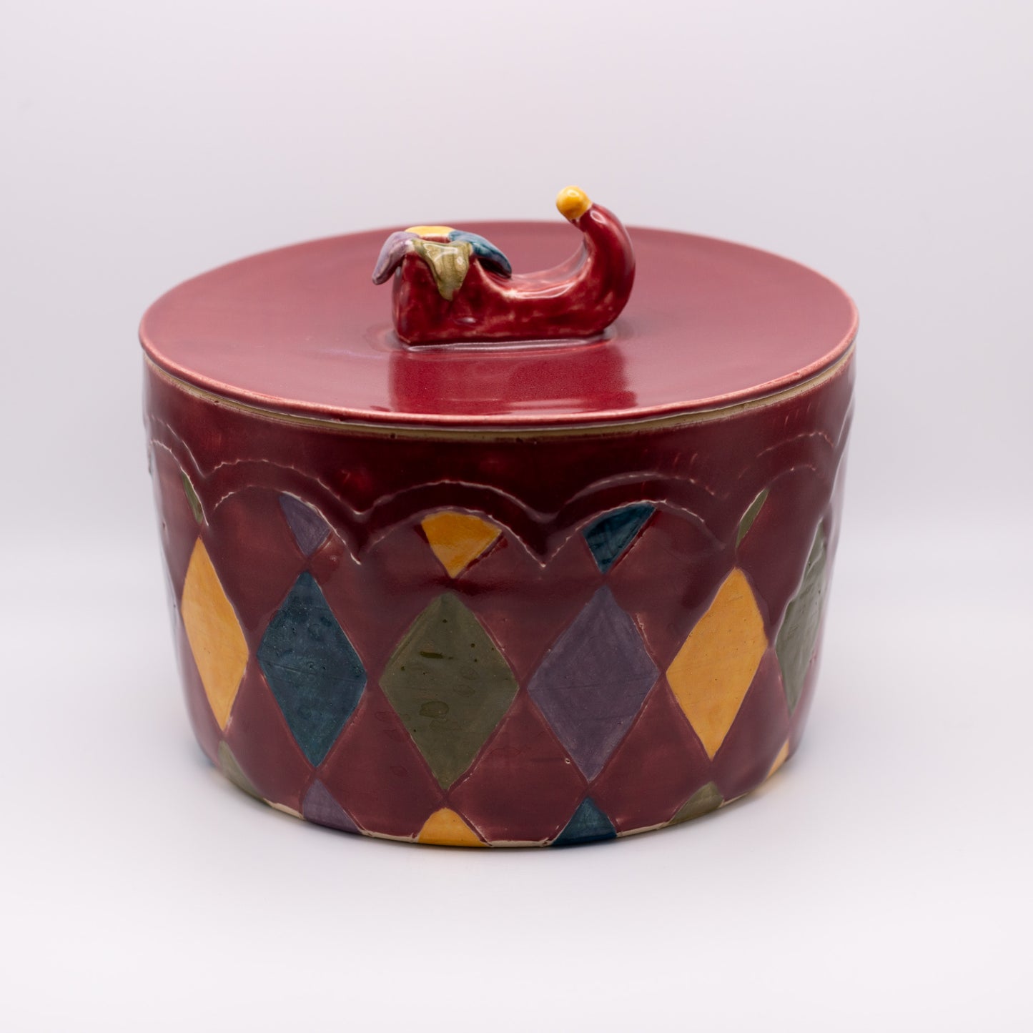 Harlequin Lidded Jar #2