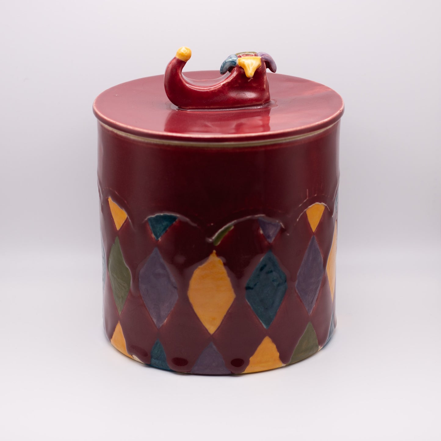Harlequin Lidded Jar #1