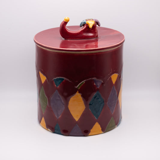 Harlequin Lidded Jar #1