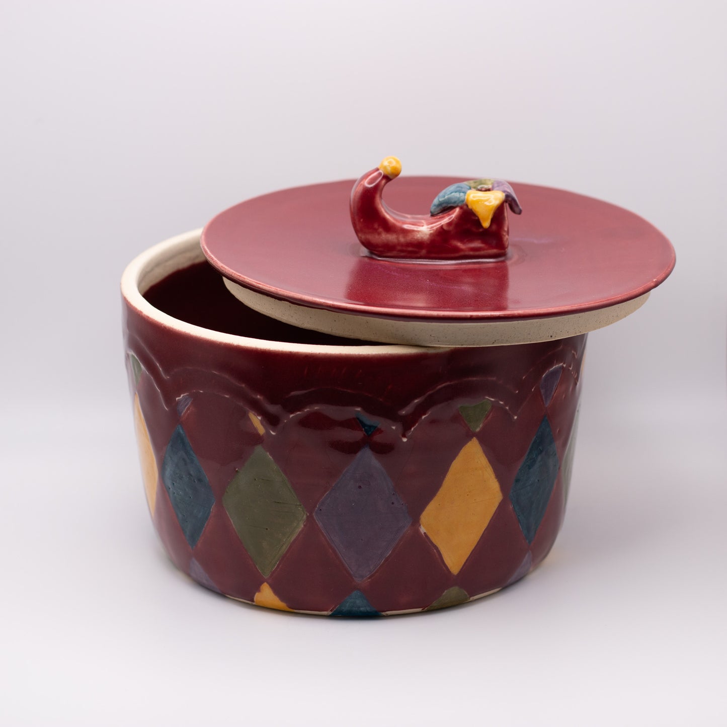Harlequin Lidded Jar #2