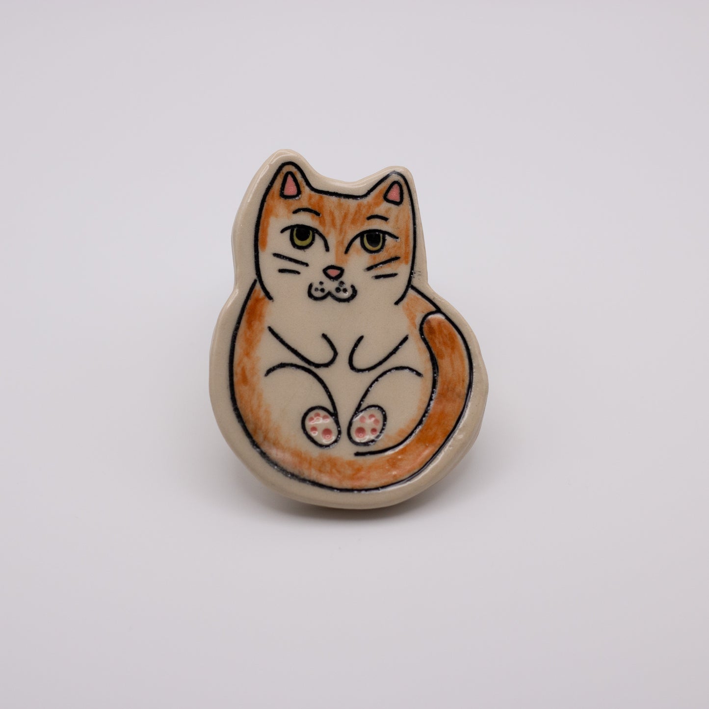Cat Magnet- Orange and White