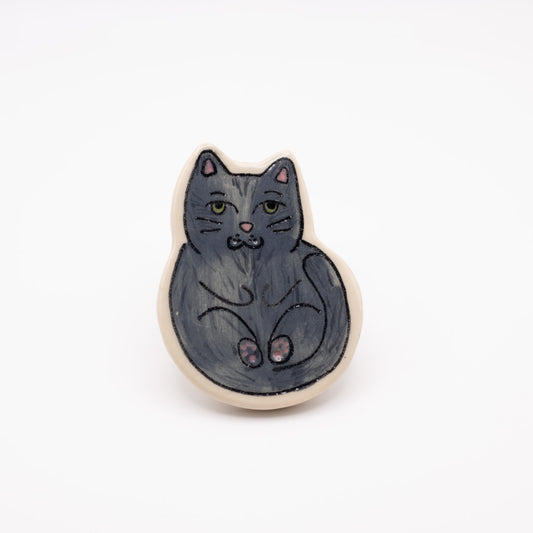 Cat Magnet- Grey