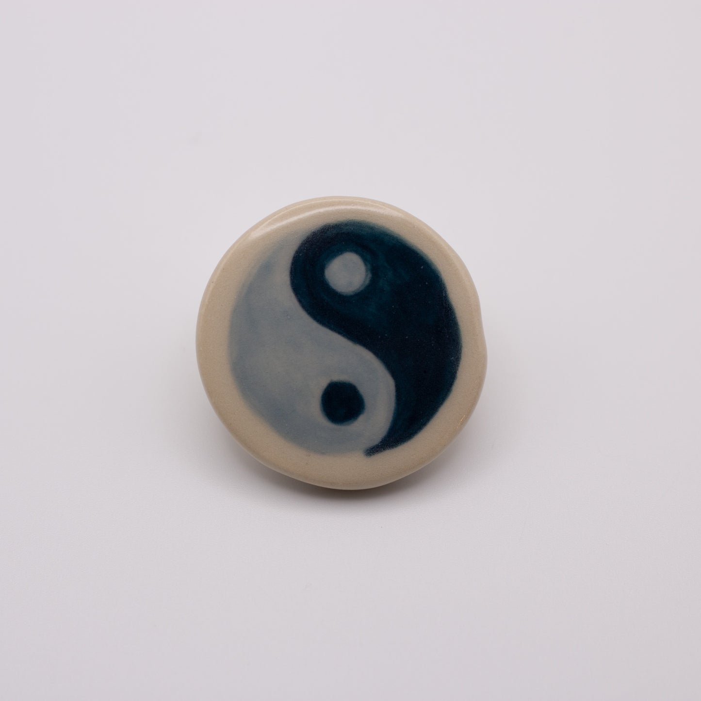 Small Button Magnet- Blue Yin Yang