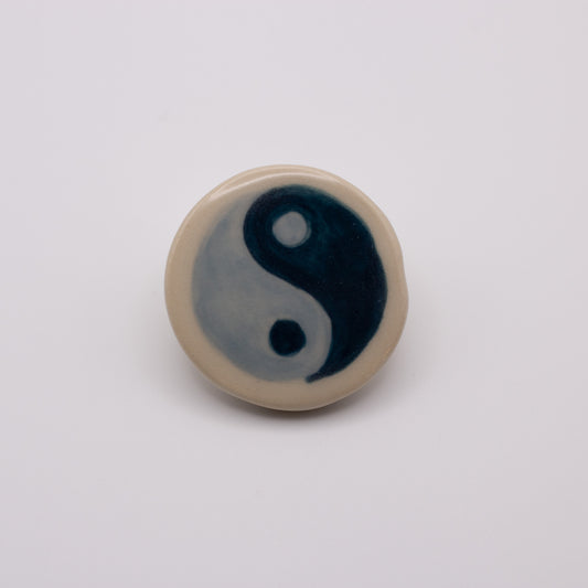 Small Button Magnet- Blue Yin Yang