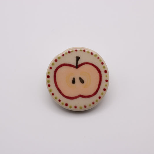 Small Button Magnet- Apple